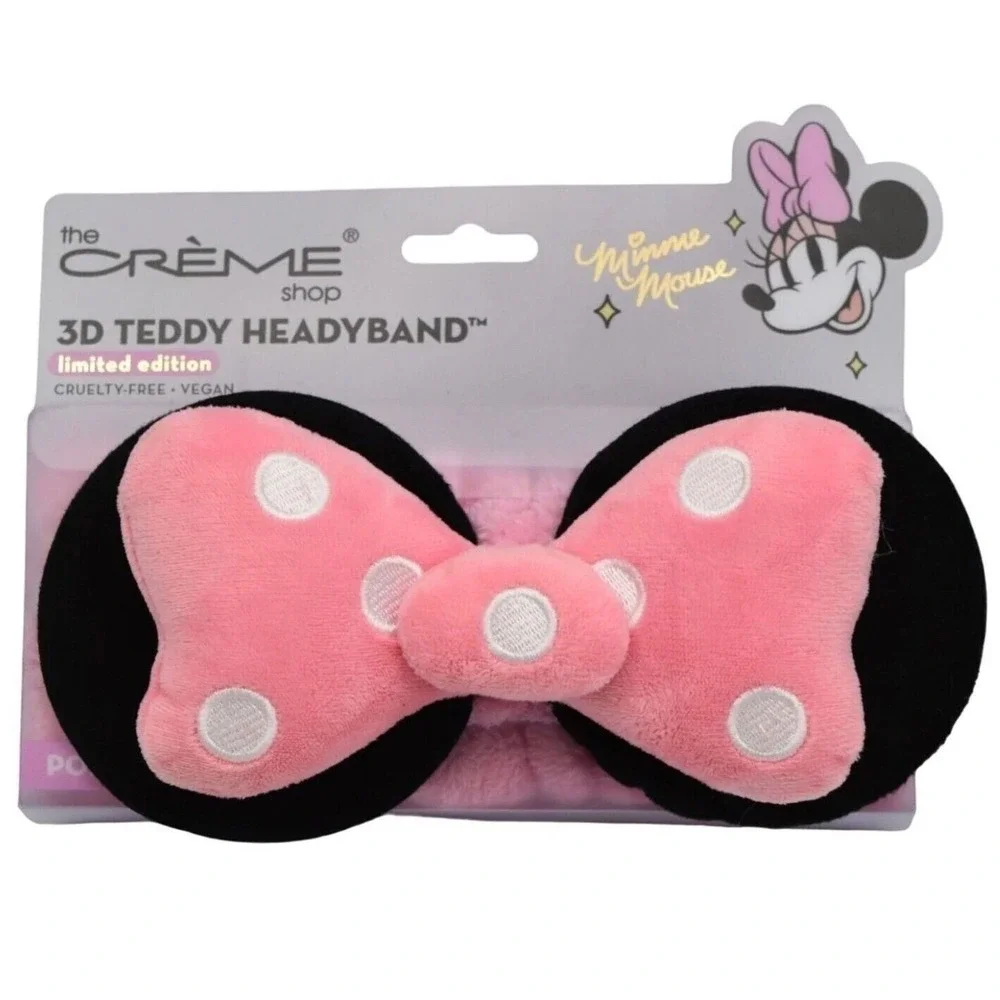 Disney The Creme Shop‎ X Minnie Mouse 3d Teddy Plush Spa Headband